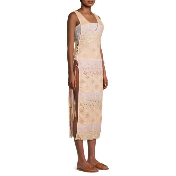 PQ Swim Joy Eyelet Lace Cotton Tunic Beach Cover Up Namaste Womens Size XS/S - Picture 4 of 13